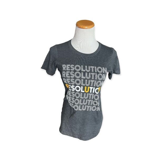 New Womens Gone For a Run New Years Resolution Graphic Tee Shirt - Sz S - Picture 4 of 4